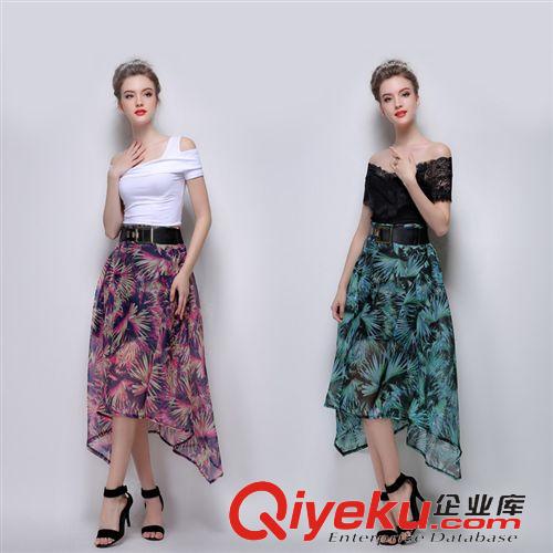 歐美風(fēng)系列 2015歐洲站夏季新款時(shí)尚dp氣質(zhì)花朵半身裙蓬蓬裙中長(zhǎng)裙