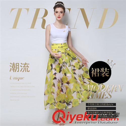 歐美風系列 2015歐洲站夏季新款時尚氣質純色修身闊腿褲不規則七分褲