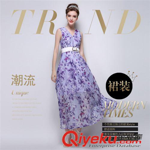 歐美風系列 2015歐洲站夏季新款時尚dp不規則純色性感大碼無袖T恤