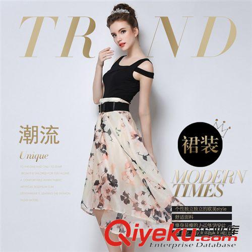 歐美風系列 2015夏季新款女時尚dp氣質半身裙不規則中長裙 廠家直銷原始圖片2