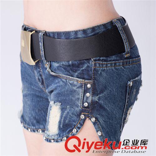 牛仔 韓國實拍牛仔短褲女夏潮寬松大碼短修身牛仔褲百搭破洞熱褲