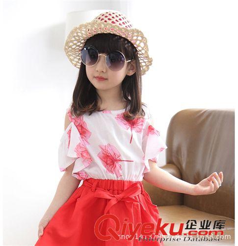 熱賣爆款 外貿原單童裝 夏裝女童套裝兒童短袖T恤短褲兩件套一件代發童套裝原始圖片3