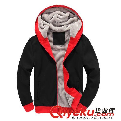 男士衛衣 2014冬季新品 男式休閑外套 加絨加厚衛衣 運動服外套 廠家直銷