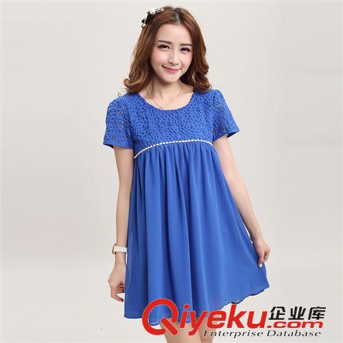 熱賣(mài)孕婦裝 2015夏季時(shí)尚孕婦裙新款韓版短袖圓領(lǐng)孕婦裝連衣裙精致蝴蝶袖