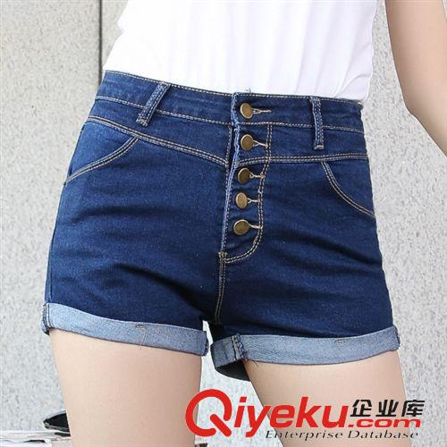 牛仔下裝區 2015夏季女裝新品低腰牛仔短褲顯瘦毛邊破洞熱褲