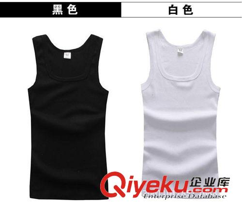 男士T恤背心 男士背心滌棉夏裝圓領工字jm運動背心批發(fā)