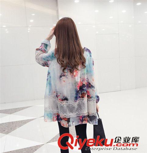 大碼孕婦褲 2015 新品花色 個性蕾絲孕婦寬松連衣裙 【有內襯】原始圖片2