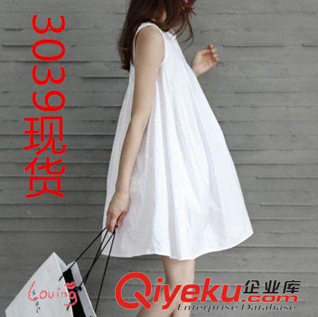 連衣裙 2015韓國代購夏裝新款無袖公主連衣裙寬松大碼蓬蓬裙高腰娃娃衫原始圖片2