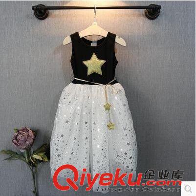 舞蹈服  校服 童裝2015韓版新款夏款女童連衣裙中大童蕾絲網紗裙子公主裙表演裙原始圖片3