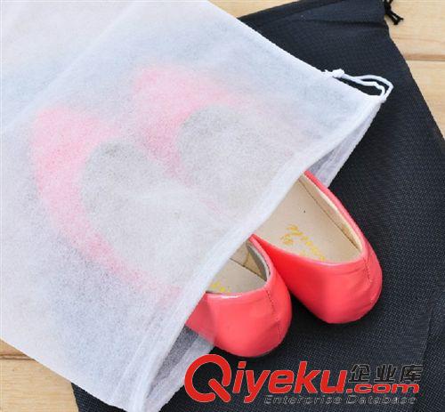 收納用品 3051廠家直銷(xiāo)無(wú)紡布鞋子收納袋 旅行抽繩出差必備鞋子收納袋13g原始圖片3