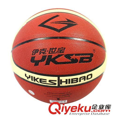 籃球系列 【廠家直銷(xiāo)】伊克世寶7#P.U13片貼皮籃球 6065