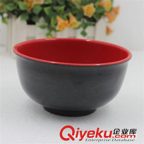 廚房用品 雙色碗 密胺碗 加厚紅黑碗 家用碗批發(fā) 超市zg 2元店原始圖片3