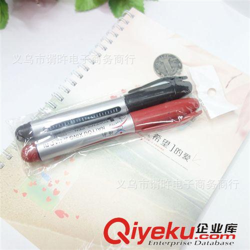 文具用品 單頭擦不掉記號筆 黑色紅色馬克筆  簽字大頭筆  一元批發原始圖片3