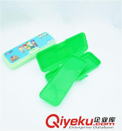 文具用品 筆盒 塑料雙層文具盒 鉛筆盒  一元兩元廠家批發原始圖片3