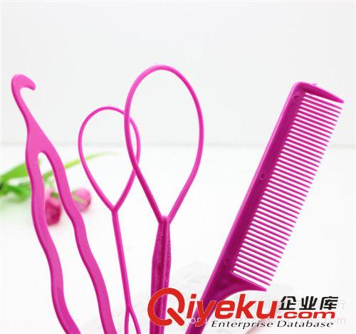 飾品 經(jīng)典黑色彩色韓版盤發(fā)器4件套拉法針頭飾 地?cái)偀豳u  一元批發(fā)原始圖片3