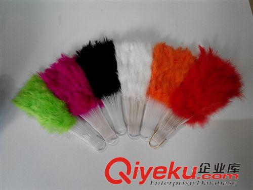 舞蹈用品 2015新款舞蹈扇子鵝毛扇28片羽毛折扇女雙面白紅大號舞蹈配飾批發原始圖片3