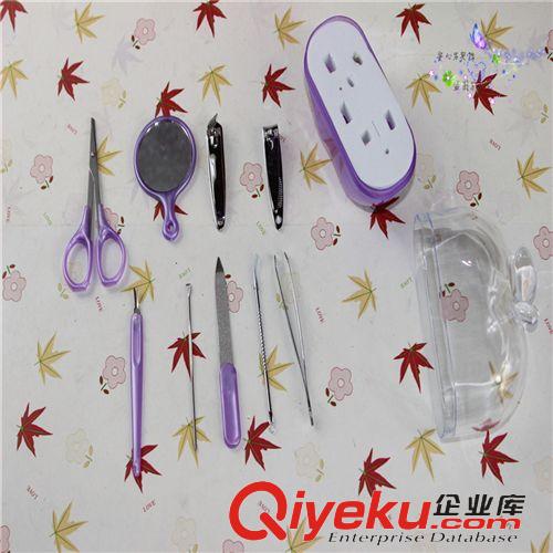 十元店精品貨源總匯 h116義烏蘋果造型九件套美容美甲套裝批發(fā) 指甲刀套裝 10元店貨源原始圖片3