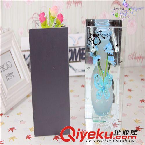 10元店工藝禮品 h玻璃工藝品廠家批發(fā) 水晶透明玻璃鏡子花瓶 義烏精品配貨貨源原始圖片2