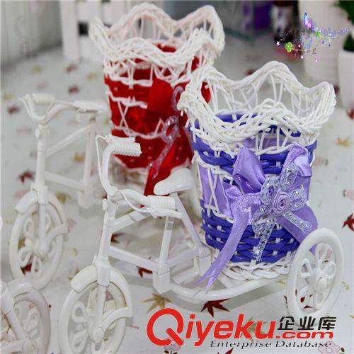 10元店置物收納 h韓版小號(hào)藤編三輪車(chē)置物籃子花籃10元店精品日用百貨貨源原始圖片3