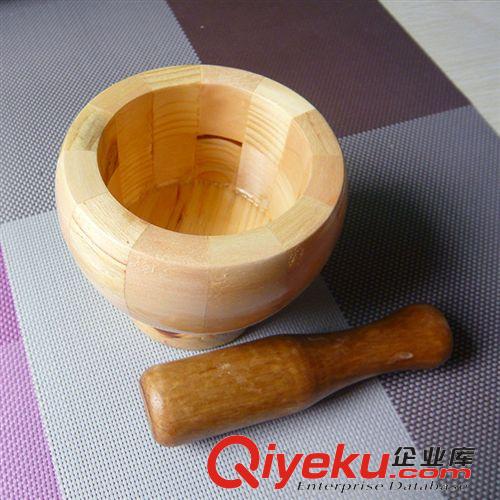 木制品廠家直銷系列 9948 木制拼接tr色蒜缸搗蒜器 蒜泥研磨罐 搗蒜碗搗藥缸0.32