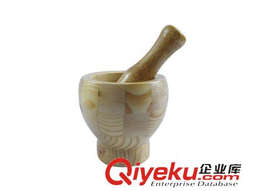 木制品廠家直銷系列 9948 木制拼接tr色蒜缸搗蒜器 蒜泥研磨罐 搗蒜碗搗藥缸0.32