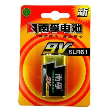 南孚電池、雙鹿電池 官方zp 南孚電池 9V堿性電池1只掛卡裝 南孚9V堿性電池原始圖片3