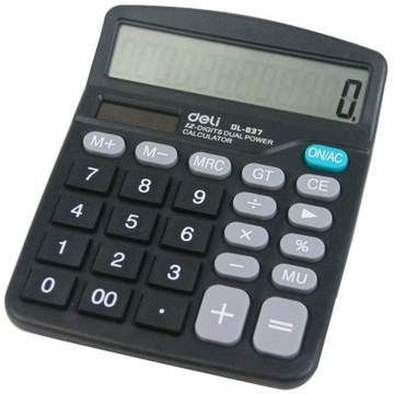 辦公用品 得力計算器837ES 經(jīng)濟型太陽能雙電源計算機辦公用品 桌面計算器原始圖片3