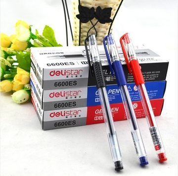 文具用品 【tj】得力中性筆6600ES簽字筆水筆 中性筆 辦公用品原始圖片2