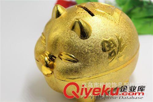 塑料、樹脂工藝品 兩元店工藝品批發(fā) 義烏2元小商品地?cái)偛少?塑料6寸仿金豬存錢筒原始圖片2