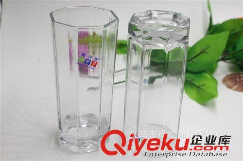 杯子 廠家直銷雅特藍透明玻璃高八角杯子 2元玻璃杯批發(fā)義烏小商品貨源原始圖片2