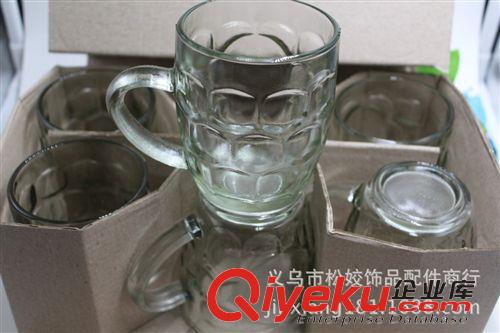 杯子 廠家直銷雅特藍(lán)透明玻璃帶把菠蘿杯 2元玻璃杯批發(fā) 義烏小商品原始圖片3