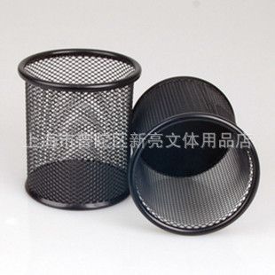 辦公收納系列 防銹鐵網筆筒 鐵絲網桌面 家用辦公室筆筒 金屬筆筒 雜物筒批發原始圖片2