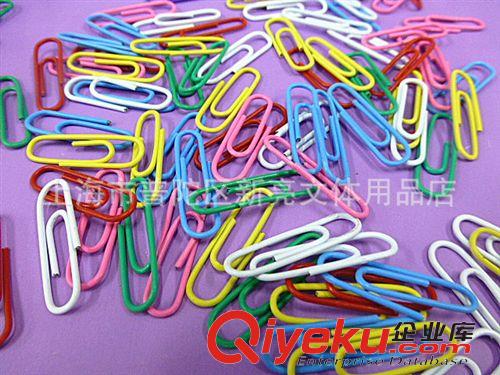 裝訂系列 七彩多色回形針 別針胸針28mm彩色包塑曲別針 資料扣原始圖片3