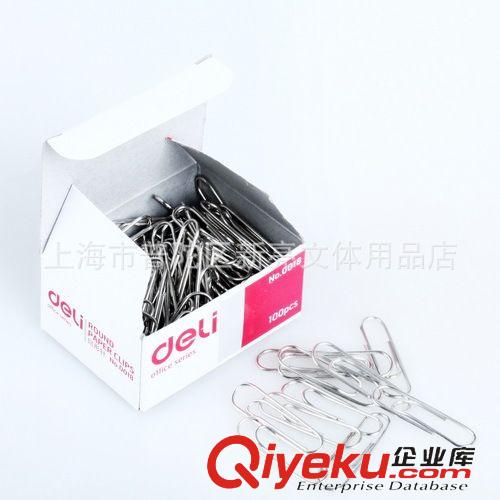 裝訂系列 辦公用品文具批發 得力0018 得力回形針/銀色回形針/得力曲別針原始圖片2