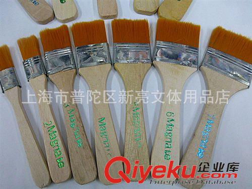 美術用品系列 尼龍油畫板刷 五金店油漆刷 除塵工具刷 丙烯畫刷 底紋刷1#-12#原始圖片2