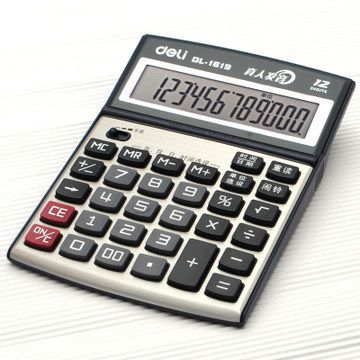 計算器 【商城zp】得力語音型計算器1619 大屏幕用電池計算機 桌面辦公原始圖片2