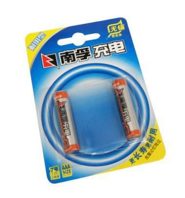 干電池 南孚7號充電電池2節 鎳氫950毫安1卡2粒裝南孚7號耐用型電池原始圖片3