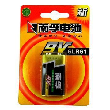 干電池 官方zp 南孚電池 9V堿性電池1只掛卡裝 南孚9V堿性電池原始圖片3