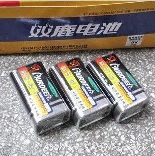干電池 zp 雙鹿 高性能無汞碳性電池 bjq電池 6F22 9V 干電池原始圖片2