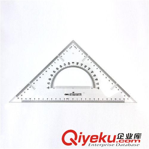 尺子  得力30厘米塑料三角尺6430 小學(xué)生繪圖制圖儀尺 抗變形耐沖擊原始圖片2