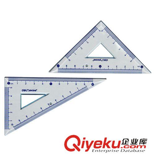 尺子  得力9594套尺 學生繪圖必備套尺 直尺+三角尺+量角器 文具用品原始圖片3