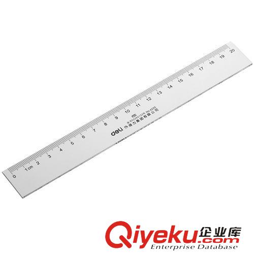 尺子  得力20cm厘米塑料直尺6220 尺子 小學生文具 繪圖制圖工具 超透明原始圖片2