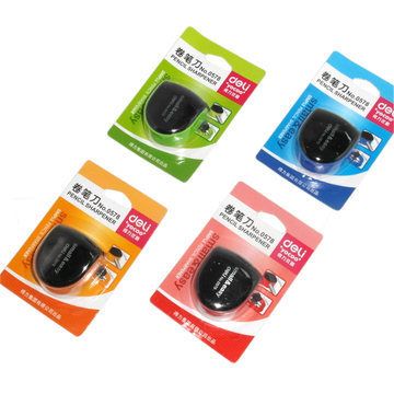 卷筆刀、削筆器 【商城zp】卷筆刀收藏/單孔黑紅相間卷筆刀/得力文具NO.0578原始圖片3