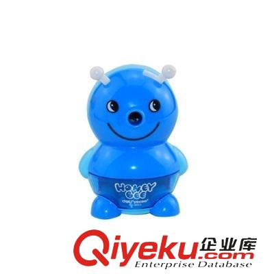 卷筆刀、削筆器 得力0653 蜂丫頭削筆機 卡通學(xué)生文具 手搖轉(zhuǎn)筆刀 可愛表情原始圖片2