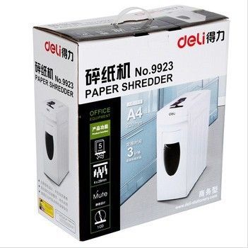 碎紙機 得力碎紙機9923 電動辦公小型超靜音 側(cè)抽式碎紙機原始圖片3