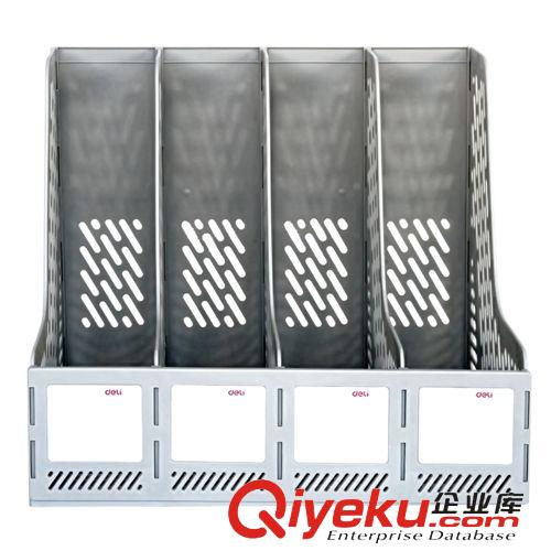桌上文件柜、架 得力辦公用品 9846四聯文件框塑料文件架資料架文件欄文件筐原始圖片2
