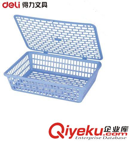 桌上文件柜、架 收納架 deli得力文件架9833 三聯文件筐多欄收納框豎式資料陳列架