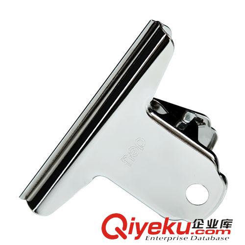 夾子 辦公用品 得力9533票夾 寬76mm畫板夾 不銹鋼夾子 山形票夾原始圖片3