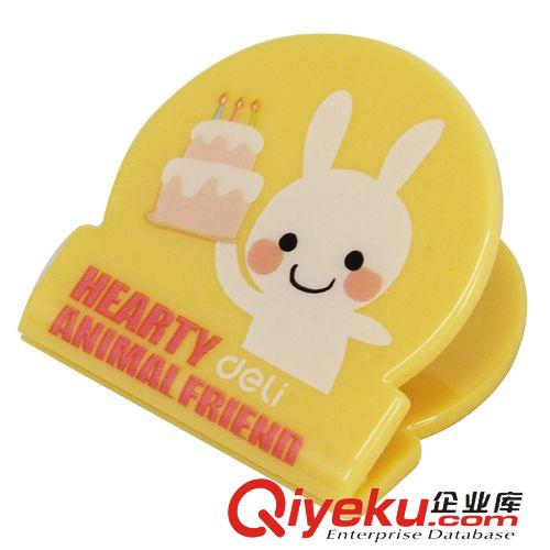 夾子 得力9494透明彩色票夾 卡通塑料兒童文具小燕尾票夾子 6只裝原始圖片3