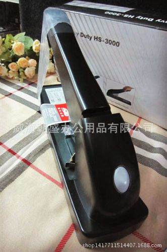 辦公用品 zp旗文 按鍵式超重型訂書機 加厚訂書器 省力厚層釘書機HS-3000原始圖片2